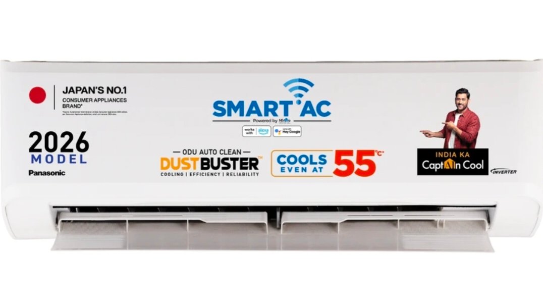 Panasonic 2026 Model 1.5 Ton 3 Star Split Inverter with Wi-fi Smart, DustBuster Tech, Matter Enabled, AI, Higher Airflow, 2-Way Swing, Cools at 55 Deg. C, Copper Condenser, 8in1 Convertible, PM0.1 Filter AC (CS-SU18BKY3W/CU-SU18BKY3W, White)